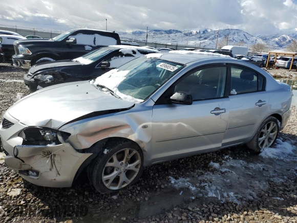 2008 Mazda Mazda3 i Touring Value with VIN JM1BK32F481117169, listed as a Copart auction lot 48966575 with 211,097 mi miles and Salvage Title. Bid and sale history available at carsss.com. Image 1.