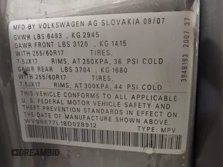 2008 Volkswagen Touareg V6 с VIN WVGBE77L18D028912, выставлен на аукционе IAAI как лот 41615381 с пробегом 182 982 миль миль и . История ставок и продаж доступна на DreamBid. Изображение 9.