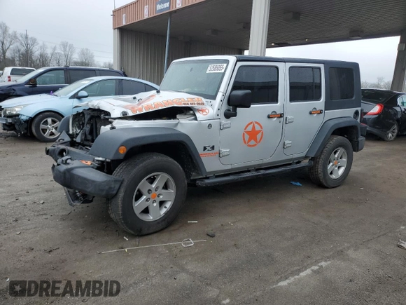 2008 Jeep Wrangler Unlimited X with VIN 1J4GA39188L653530, listed as a Copart auction lot 52585055 with 177,824 mi miles and Salvage Title. Bid and sale history available at carsss.com. Image 1.