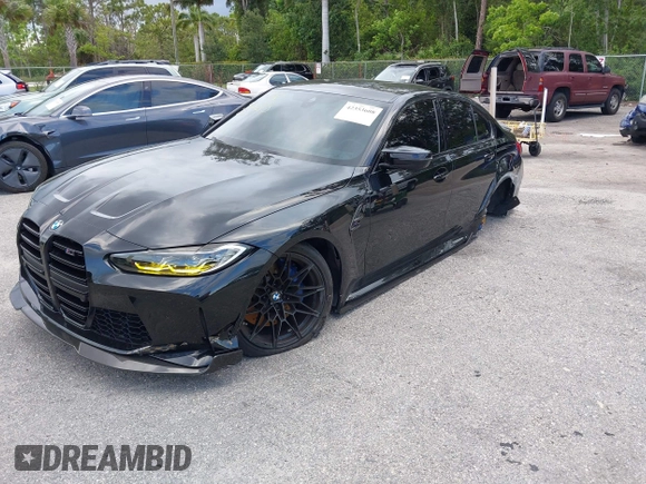 2024 BMW M3 Competition with VIN WBS33AY0XRFS35085, listed as a IAAI auction lot 42353608 with 6,991 mi miles and . Bid and sale history available at DreamBid. Image 6.