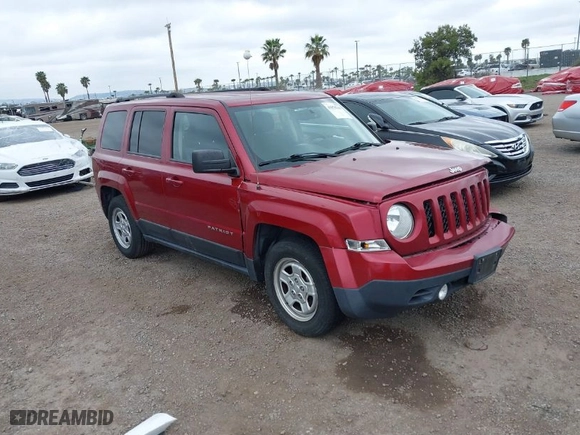 2016 Jeep Patriot Sport with VIN 1C4NJPBA0GD753869, listed as a IAAI auction lot 41878245 with 110,192 mi miles. Bid and sale history available at carsss.com. Image 1.