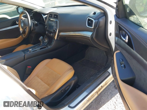 2016 Nissan Maxima SV with VIN 1N4AA6AP9GC377182, listed as a IAAI auction lot 42054766 with 50,433 mi miles and . Bid and sale history available at DreamBid. Image 5.
