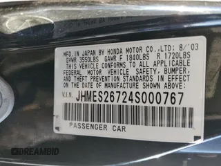 2004 Honda Civic EX with VIN JHMES26724S000767, listed as a Copart auction lot 45299155 with Not Provided miles and Salvage Title. Bid and sale history available at DreamBid. Image 12.