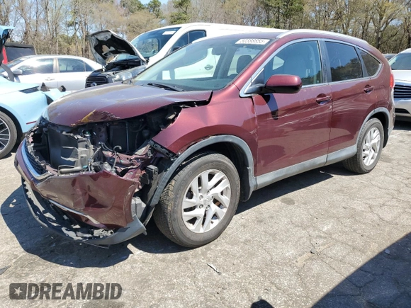 2015 Honda CR-V EX-L with VIN 2HKRM3H73FH553252, listed as a Copart auction lot 50388855 with 114,151 mi miles and Salvage Title. Bid and sale history available at carsss.com. Image 1.