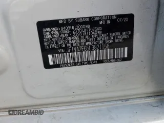 2020 Subaru WRX STI with VIN JF1VA2E65L9821158, listed as a Copart auction lot 47175655 with 48,632 mi miles and Salvage title. Bid and sale history available at DreamBid. Image 12.