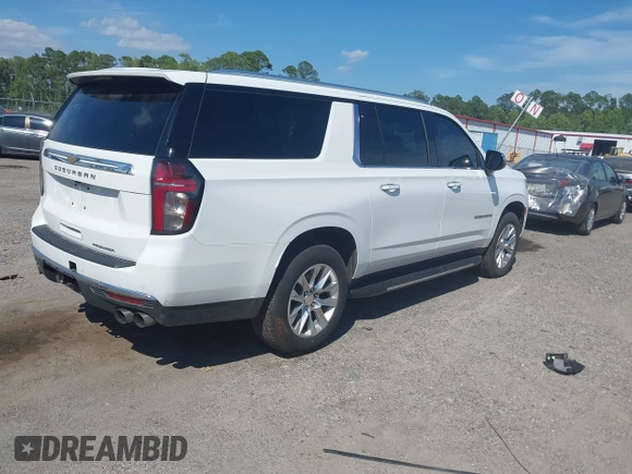 2023 Chevrolet Suburban Premier with VIN 1GNSCFKDXPR371053, listed as a IAAI auction lot 42045193 with 92,544 mi miles and . Bid and sale history available at DreamBid. Image 4.