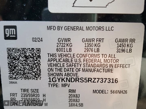 2024 Cadillac XT5 AWD Premium Luxury z VIN 1GYKNDRS5RZ737316, wystawiony jako Copart lot #88782775 z przebiegiem 2 391 mil mil oraz Szkoda całkowita • Salvage title. Historia ofert i sprzedaży dostępna na DreamBid. Obrazek 13.