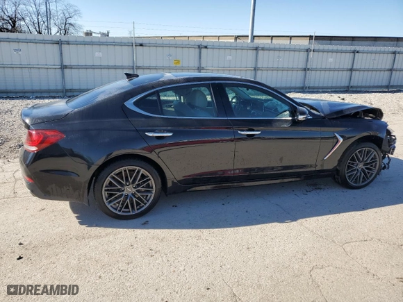 2019 Genesis G70 2.0T Advanced with VIN KMTG34LA6KU031624, listed as a Copart auction lot 42778384 with 68,370 mi miles. Bid and sale history available at carsss.com. Image 3.