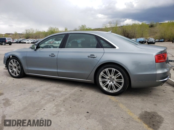 2013 Audi A8 3.0L with VIN WAURGAFD2DN026253, listed as a Copart auction lot 55476795 with 133,083 mi miles and Salvage title. Bid and sale history available at DreamBid. Image 2.