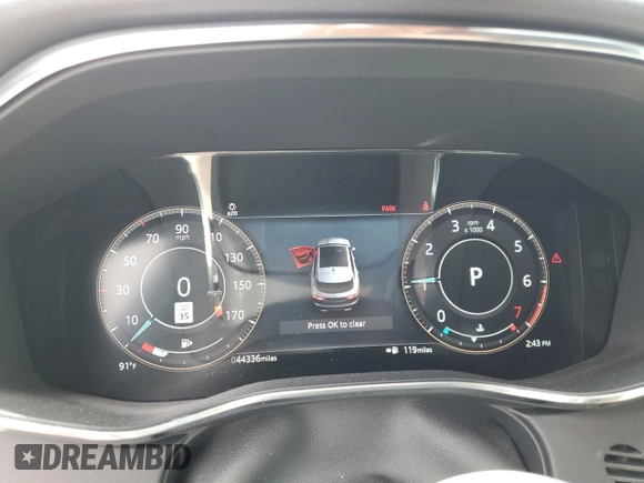 2021 Jaguar F-Pace R-Dynamic S z VIN SADCT2FU3MA672861, wystawiony jako Copart lot #60349655 z przebiegiem 44 336 mil mil oraz Szkoda całkowita • Salvage title. Historia ofert i sprzedaży dostępna na DreamBid. Obrazek 9.