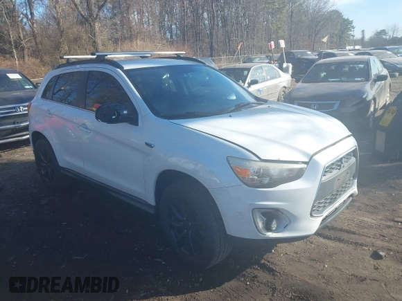 2015 Mitsubishi Outlander Sport 2.4 GT with VIN 4A4AR4AW2FE032859, listed as a IAAI auction lot 41688091 with 200,394 mi miles. Bid and sale history available at carsss.com. Image 1.