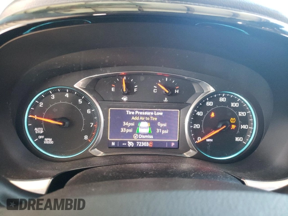 2020 Chevrolet Traverse LT Leather with VIN 1GNERHKW4LJ281754, listed as a Copart auction lot 61514874 with 72,303 mi miles and Non Repairable. Bid and sale history available at carsss.com. Image 9.