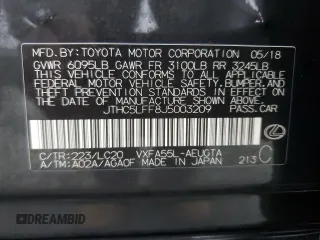 2018 Lexus LS with VIN JTHC5LFF8J5003209, listed as a Copart auction lot 79664274 with 67,549 mi miles and Salvage Title. Bid and sale history available at carsss.com. Image 15.