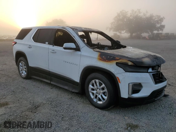 2022 Chevrolet Traverse LS with VIN 1GNERLKW8NJ107918, listed as a Copart auction lot 44746105 with Not Provided miles and Non Repairable. Bid and sale history available at carsss.com. Image 4.