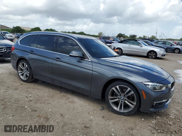 2018 BMW 3 Series 328d xDrive with VIN WBA8J1C51JA379516, listed as a Copart auction lot 60606515 with 69,578 mi miles and Salvage title. Bid and sale history available at DreamBid. Image 4.