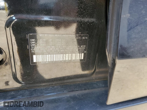 2015 Subaru Legacy 2.5i Limited with VIN 4S3BNAJ62F3073767, listed as a Copart auction lot 37351634 with 146,409 mi miles. Bid and sale history available at carsss.com. Image 12.