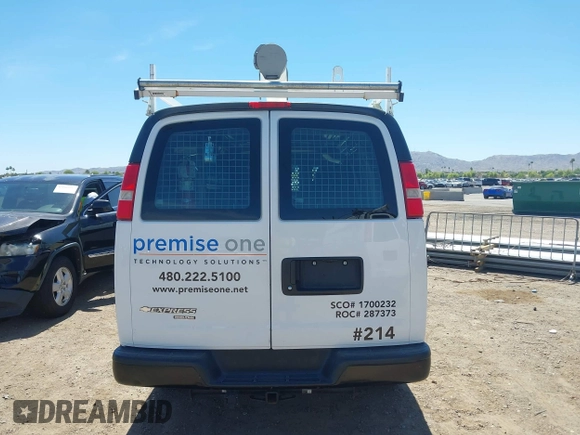2015 Chevrolet Express Cargo with VIN 1GCWGFCF5F1287900, listed as a IAAI auction lot 42158192 with 203,632 mi miles. Bid and sale history available at carsss.com. Image 16.