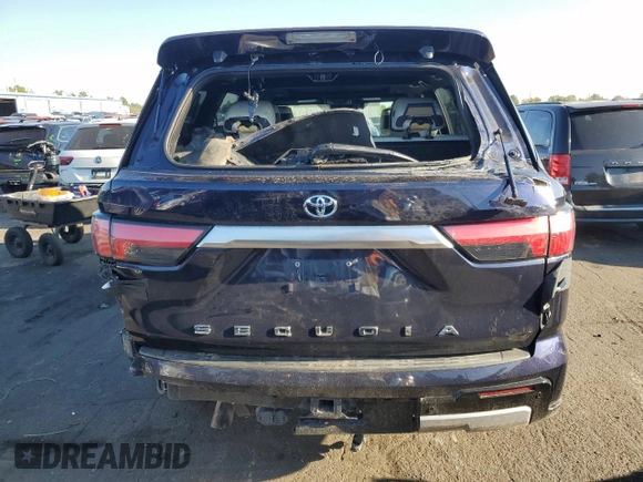 2024 Toyota Sequoia SR5 with VIN 7SVAAABA2RX021973, listed as a Copart auction lot 69408364 with 16,567 mi miles and Salvage Title. Bid and sale history available at carsss.com. Image 6.