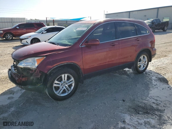 2010 Honda CR-V EX-L with VIN JHLRE4H7XAC009499, listed as a Copart auction lot 76495074 with 115,646 mi miles and Salvage Title. Bid and sale history available at carsss.com. Image 1.