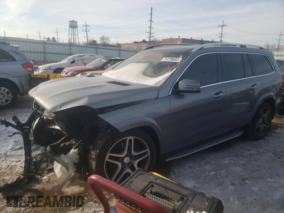 2017 Mercedes-Benz GLS with VIN 4JGDF7DEXHA777608, listed as a Copart auction lot 71279602 with 85,131 mi miles. Bid and sale history available at carsss.com. Image 1.