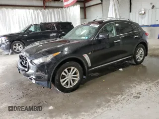 2015 Infiniti QX70 with VIN JN8CS1MW6FM482023, listed as a Copart auction lot 48665455 with 121,890 mi miles and Salvage Title. Bid and sale history available at DreamBid. Image 1.
