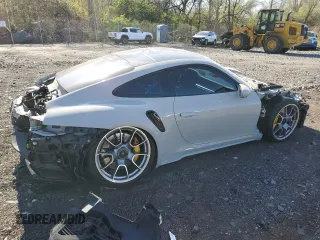 2021 Porsche 911 Turbo S with VIN WP0AD2A9XMS257789, listed as a Copart auction lot 50316044 with 0 mi miles and Salvage Title. Bid and sale history available at carsss.com. Image 3.