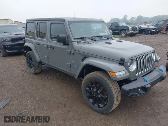 2023 Jeep Wrangler Sahara with VIN 1C4JJXP6XPW698886, listed as a IAAI auction lot 42439690 with 41,787 mi miles and . Bid and sale history available at DreamBid. Image 1.