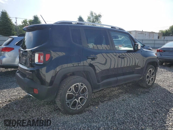 2017 Jeep Renegade Limited with VIN ZACCJBDB9HPF72675, listed as a Copart auction lot 60652875 with 80,552 mi miles and Salvage title. Bid and sale history available at DreamBid. Image 3.