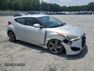 2014 Hyundai Veloster Turbo with VIN KMHTC6AE4EU182833, listed as a Copart auction lot 58911035 with 162,752 mi miles and Salvage title. Bid and sale history available at DreamBid. Image 4.