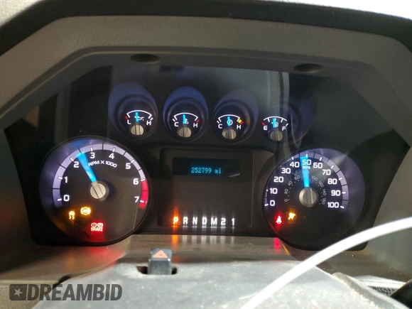 2011 Ford Super Duty F-250 SRW XL with VIN 1FTBF2B61BEA75090, listed as a Copart auction lot 48048225 with 252,799 mi miles and Salvage Title. Bid and sale history available at carsss.com. Image 9.