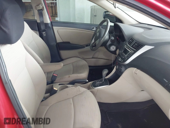 2015 Hyundai Accent GLS with VIN KMHCT4AE2FU888995, listed as a IAAI auction lot 42145256 with 160,918 mi miles. Bid and sale history available at carsss.com. Image 5.
