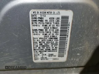 2013 Nissan Rogue S with VIN JN8AS5MT3DW545634, listed as a Copart auction lot 50630865 with 148,198 mi miles and Salvage Title. Bid and sale history available at DreamBid. Image 13.