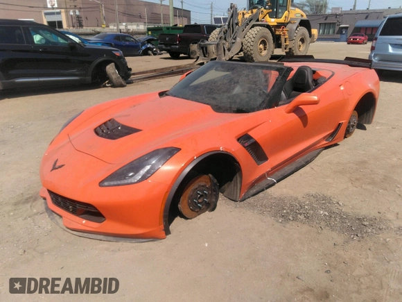 2019 Chevrolet Corvette with VIN 1G1YP3D63K5606115, listed as a IAAI auction lot 42115984 with 38,512 mi miles and . Bid and sale history available at DreamBid. Image 2.