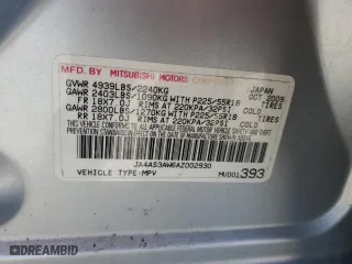 2010 Mitsubishi Outlander SE with VIN JA4AS3AW6AZ002930, listed as a Copart auction lot 85634404 with 157,321 mi miles and Salvage Title. Bid and sale history available at carsss.com. Image 15.