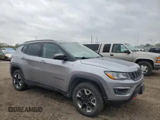 2017 Jeep Compass Trailhawk с VIN 3C4NJDDB6HT689305, выставлен на аукционе Copart как лот 54889585 с пробегом 43 686 миль миль и Списание • Salvage title. История ставок и продаж доступна на DreamBid. Изображение 4.