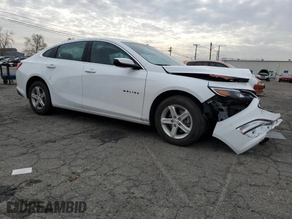 2024 Chevrolet Malibu LS with VIN 1G1ZB5ST9RF105015, listed as a Copart auction lot 47778925 with 27,452 mi miles and Salvage Title. Bid and sale history available at DreamBid. Image 4.