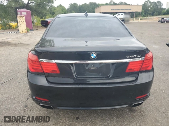 2012 BMW 7 Series 740Li with VIN WBAKB4C59CC576476, listed as a Copart auction lot 55670215 with 100,907 mi miles and Salvage title. Bid and sale history available at DreamBid. Image 6.