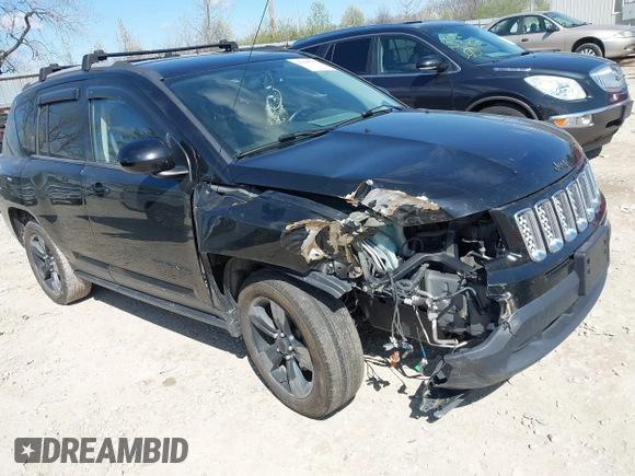 2017 Jeep Compass High Altitude with VIN 1C4NJDEB1HD151132, listed as a IAAI auction lot 41968785 with 164,273 mi miles. Bid and sale history available at carsss.com. Image 1.