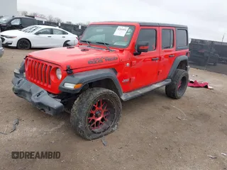 2020 Jeep Wrangler Unlimited Willys with VIN 1C4HJXDN8LW213889, listed as a IAAI auction lot 41561034 with 97,489 mi miles and . Bid and sale history available at DreamBid. Image 18.