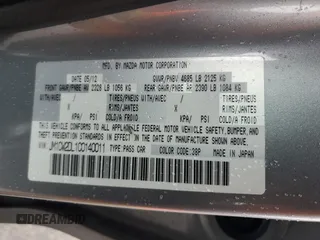 2012 Mazda 5 Grand Touring with VIN JM1CW2DL1C0140011, listed as a Copart auction lot 55792455 with 101,962 mi miles and Clean Title. Bid and sale history available at DreamBid. Image 13.