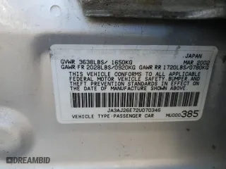 2002 Mitsubishi Lancer ES with VIN JA3AJ26E72U070346, listed as a Copart auction lot 70280254 with 168,260 mi miles and Salvage Title. Bid and sale history available at carsss.com. Image 12.