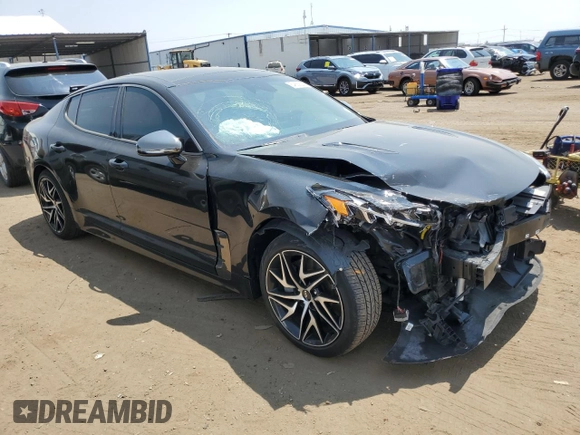 2022 Kia Stinger GT-Line with VIN KNAE35LD1N6117466, listed as a Copart auction lot 64859264 with 13,049 mi miles and Salvage Title. Bid and sale history available at DreamBid. Image 4.