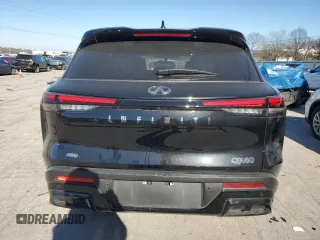 2024 Infiniti QX60 Pure with VIN 5N1DL1ES5RC345587, listed as a Copart auction lot 83889614 with 9,829 mi miles and Salvage title. Bid and sale history available at DreamBid. Image 6.