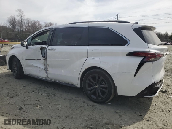 2022 Toyota Sienna XSE with VIN 5TDDRKEC2NS094411, listed as a Copart auction lot 46491605 with 72,740 mi miles and Salvage title. Bid and sale history available at DreamBid. Image 2.