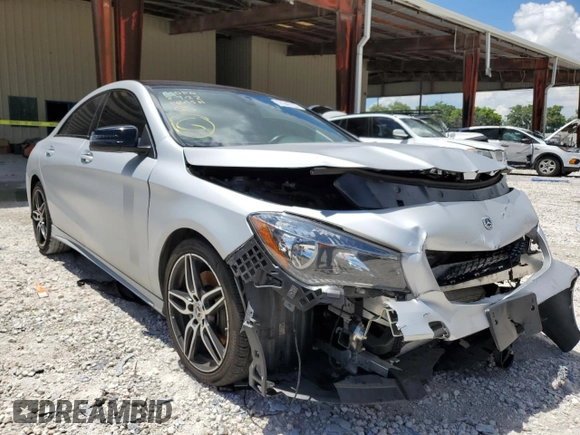 2018 Mercedes-Benz CLA with VIN WDDSJ4EB6JN549056, listed as a Copart auction lot 57042722 with 50,828 mi miles. Bid and sale history available at carsss.com. Image 1.