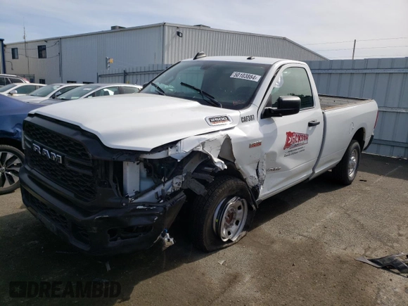 2021 Ram 2500 Tradesman with VIN 3C6MR4AJ5MG673882, listed as a Copart auction lot 50103884 with 70,455 mi miles and Salvage title. Bid and sale history available at DreamBid. Image 1.