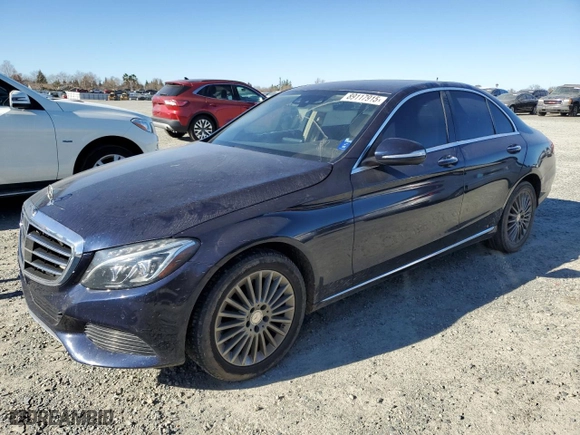 2015 Mercedes-Benz C-Class C 300 with VIN 55SWF4JB6FU061300, listed as a Copart auction lot 89117915 with 75,101 mi miles and Salvage Title. Bid and sale history available at carsss.com. Image 1.