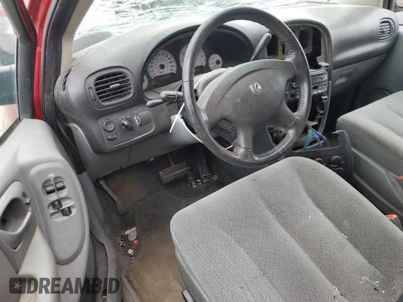 2005 Dodge Caravan SXT with VIN 2D4GP44L05R480918, listed as a Copart auction lot 58523645 with 212,535 mi miles and Salvage title. Bid and sale history available at DreamBid. Image 8.