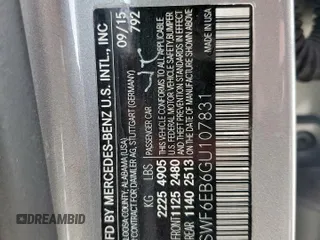 2016 Mercedes-Benz C 450 AMG с VIN 55SWF6EB6GU107831, выставлен на аукционе Copart как лот 57069525 с пробегом 93 756 миль миль и Списание • Salvage title. История ставок и продаж доступна на DreamBid. Изображение 13.