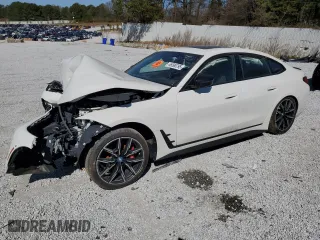 2024 BMW i4 eDrive40 with VIN WBY73AW02RFS36614, listed as a Copart auction lot 46590795 with 4,286 mi miles and Clean Title. Bid and sale history available at carsss.com. Image 1.